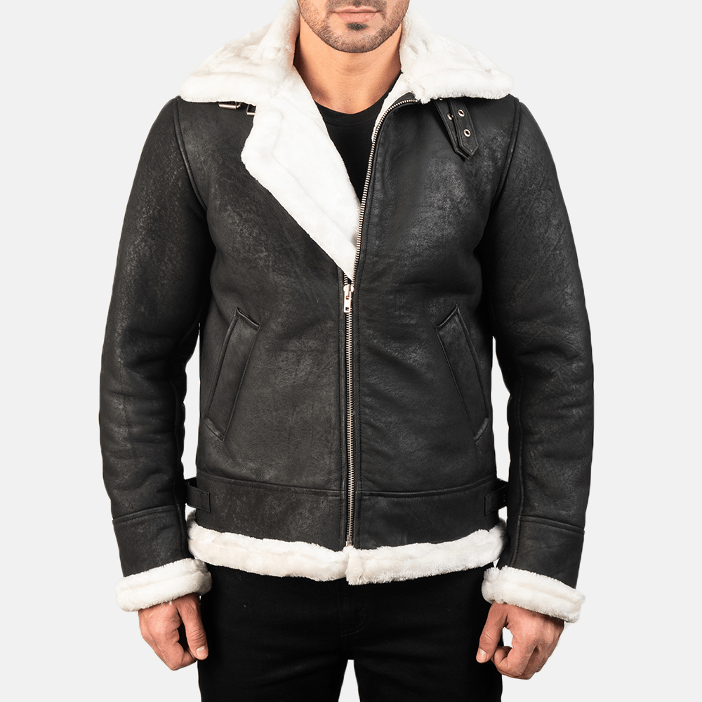 Francis B-3 Best Black Leather Bomber Jacket