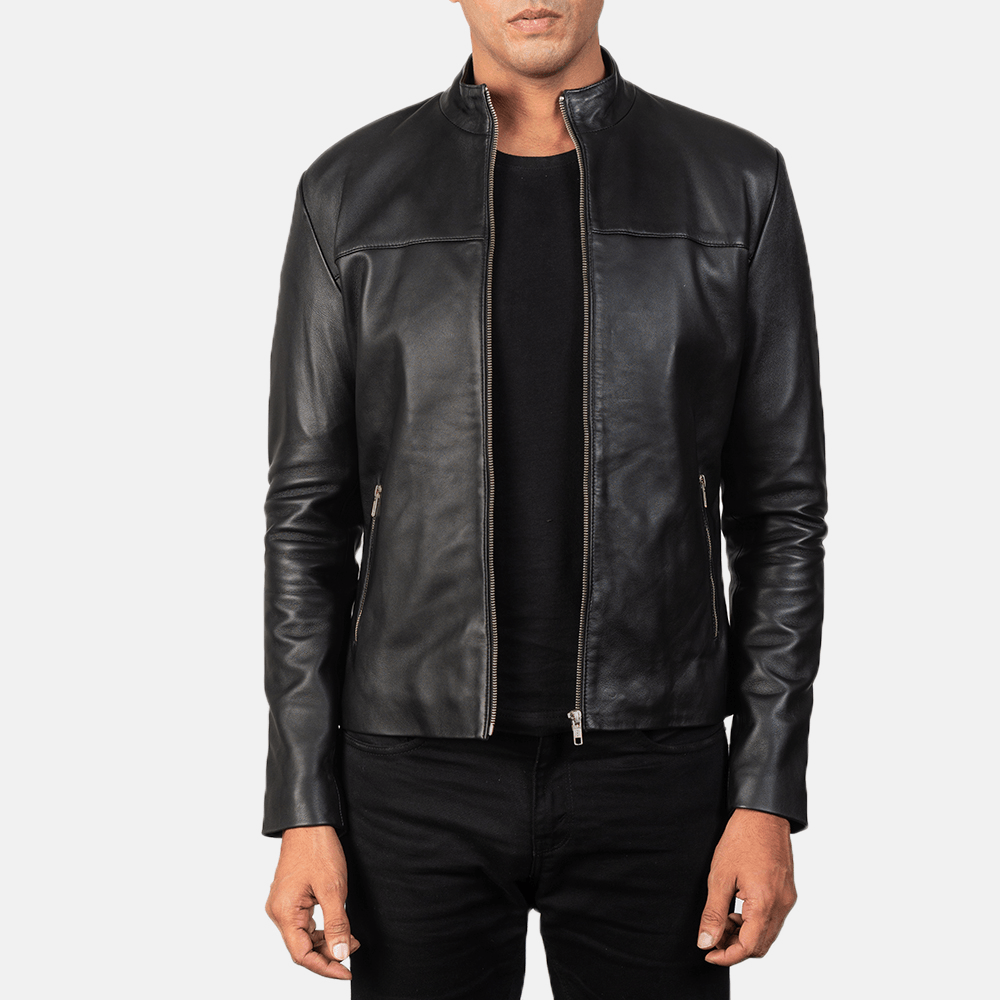 Best Adornica Black Affordable Leather Jacket