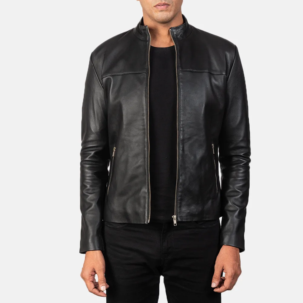 Best Adornica Black Affordable Leather Jacket
