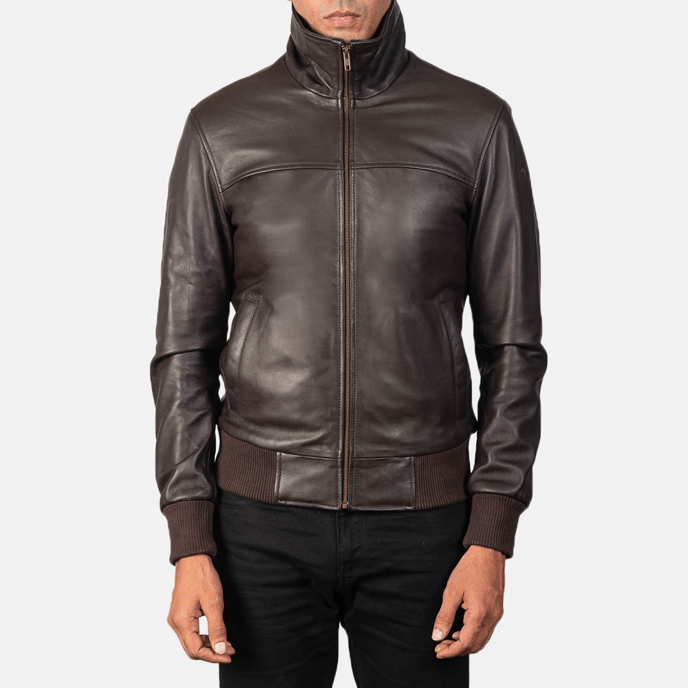 Best Air Rolf Brown Affordable Leather Jacket