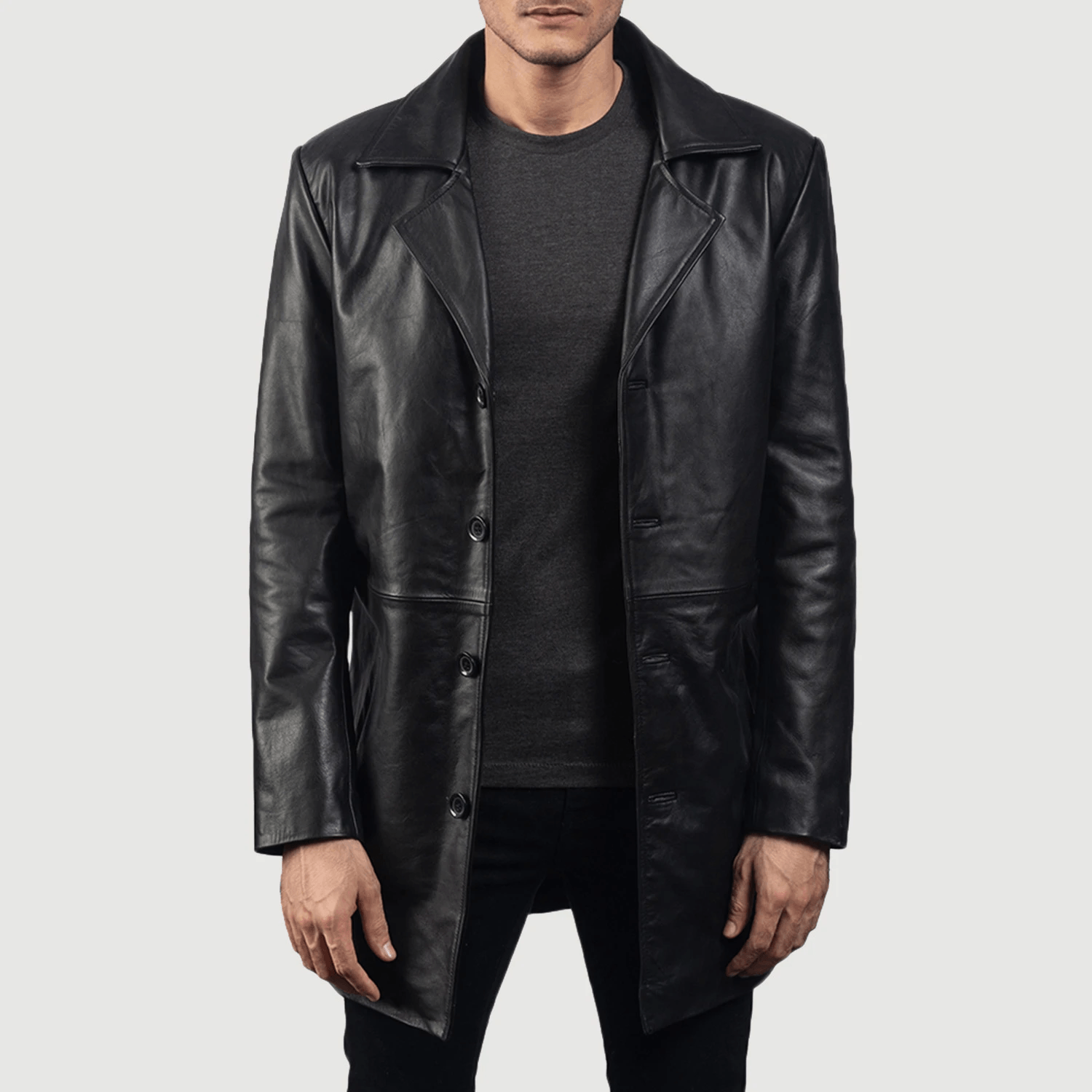 Best Classmith Black Affordable Leather Coat