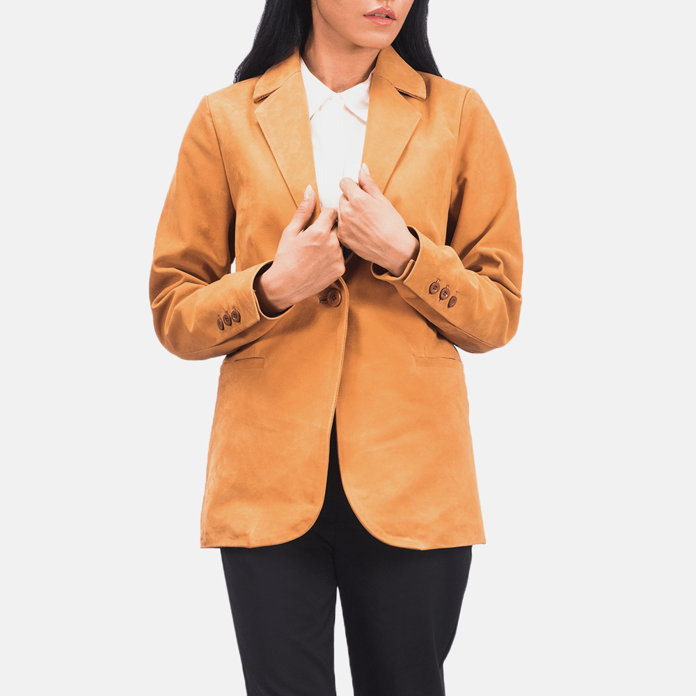 Best Norma Brown Nubuck Blazer 