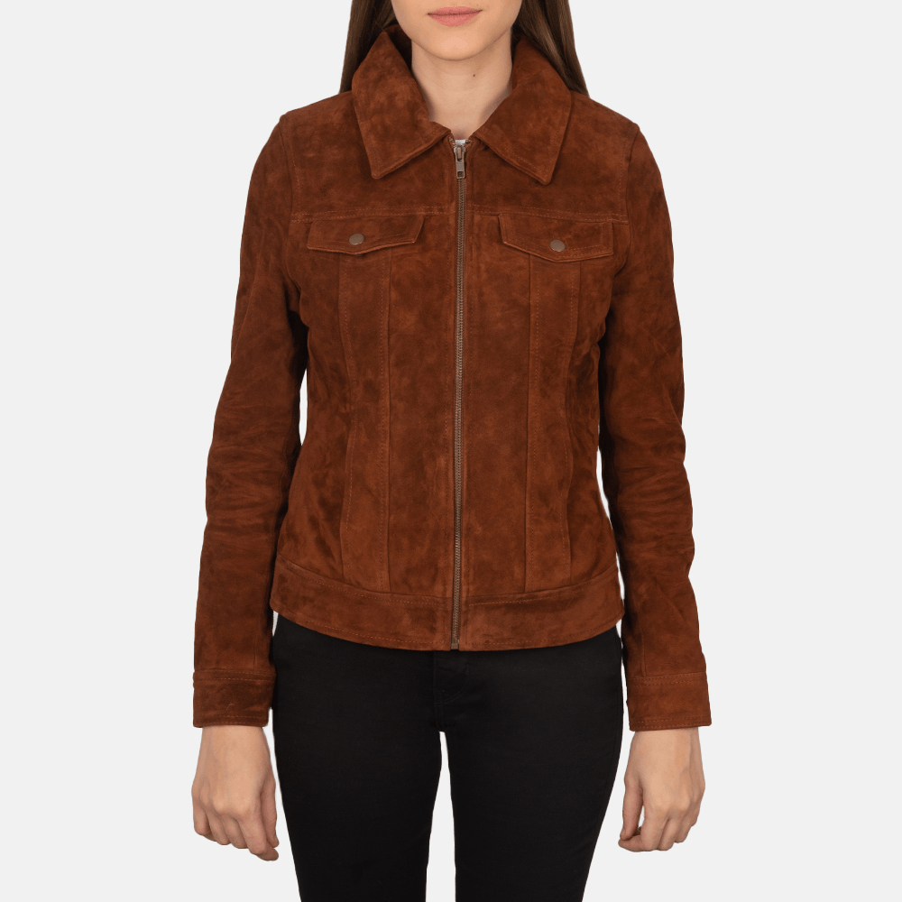 Best Suzy Brown Suede Jacket