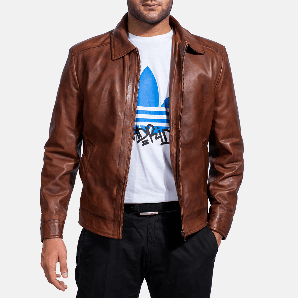 Men's Best Inferno Brown Leather Jacket