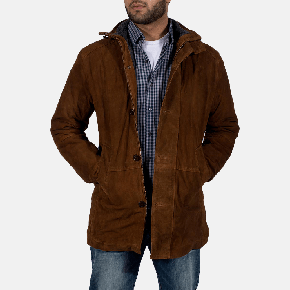 Men's Sheriff Best Brown Suede Jacket