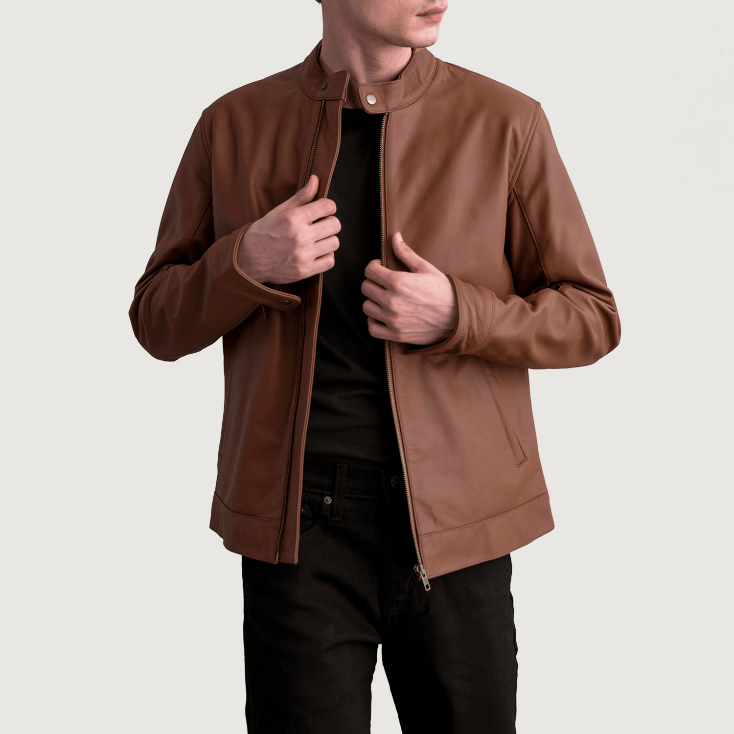 Zen Matte Brown Leather — Best Biker Jacket For Men