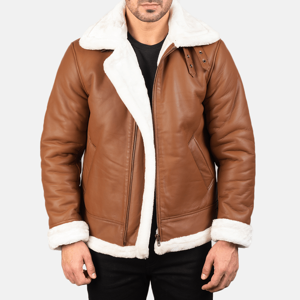 Men's Francis B-3 Brown Leather Best Bomber Jacket