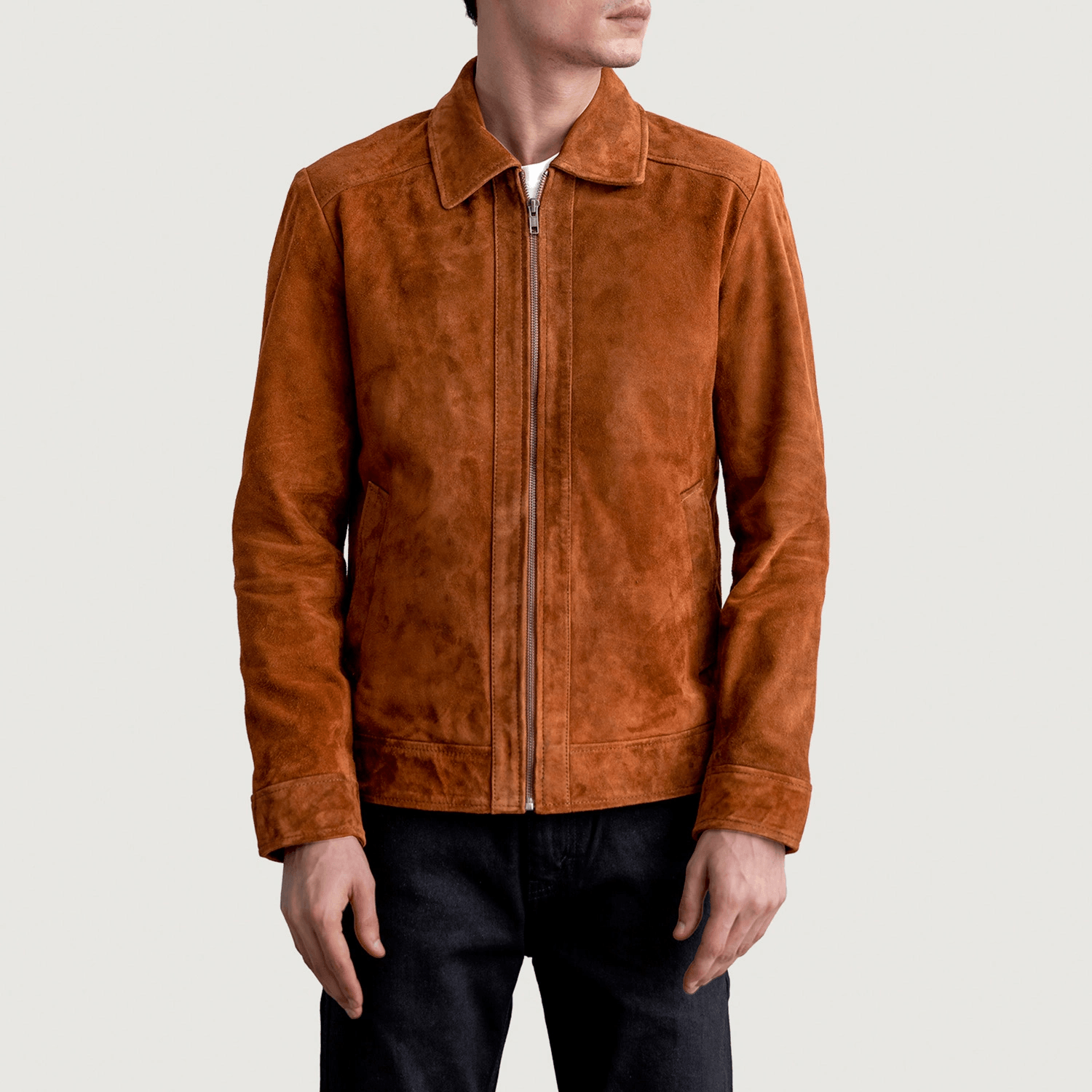 Inferno Brown Suede Leather Jacket