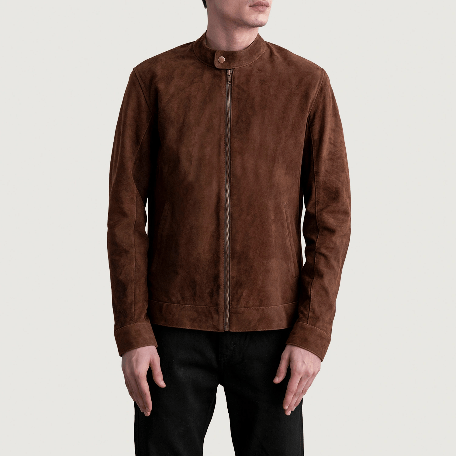 Zen Brown Suede Biker Jacket