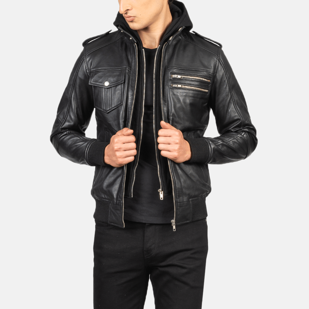 Code Black — Best Bravado Hooded Bomber Jacket