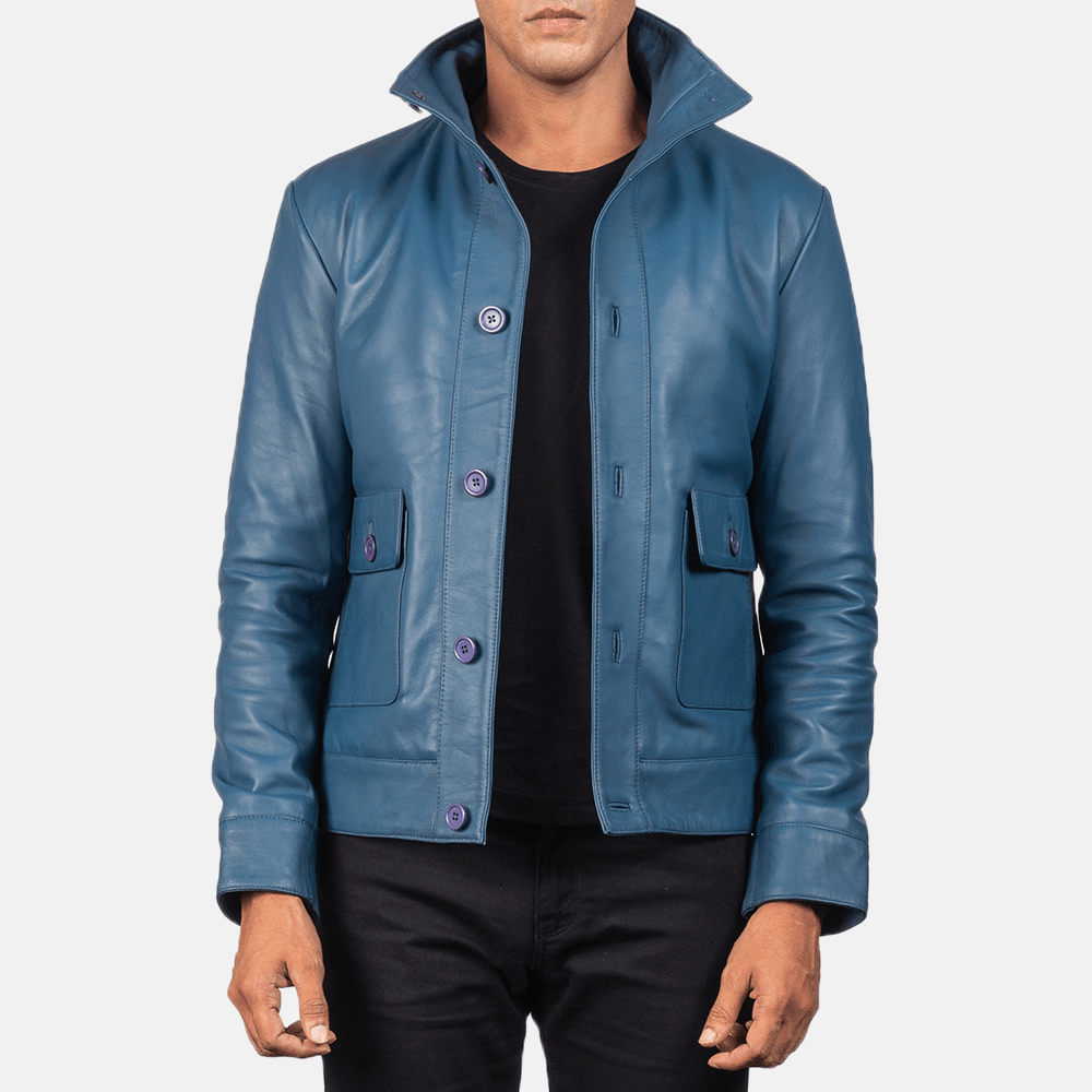 Best Blue Horizon, Columbus Luxury Leather Bomber