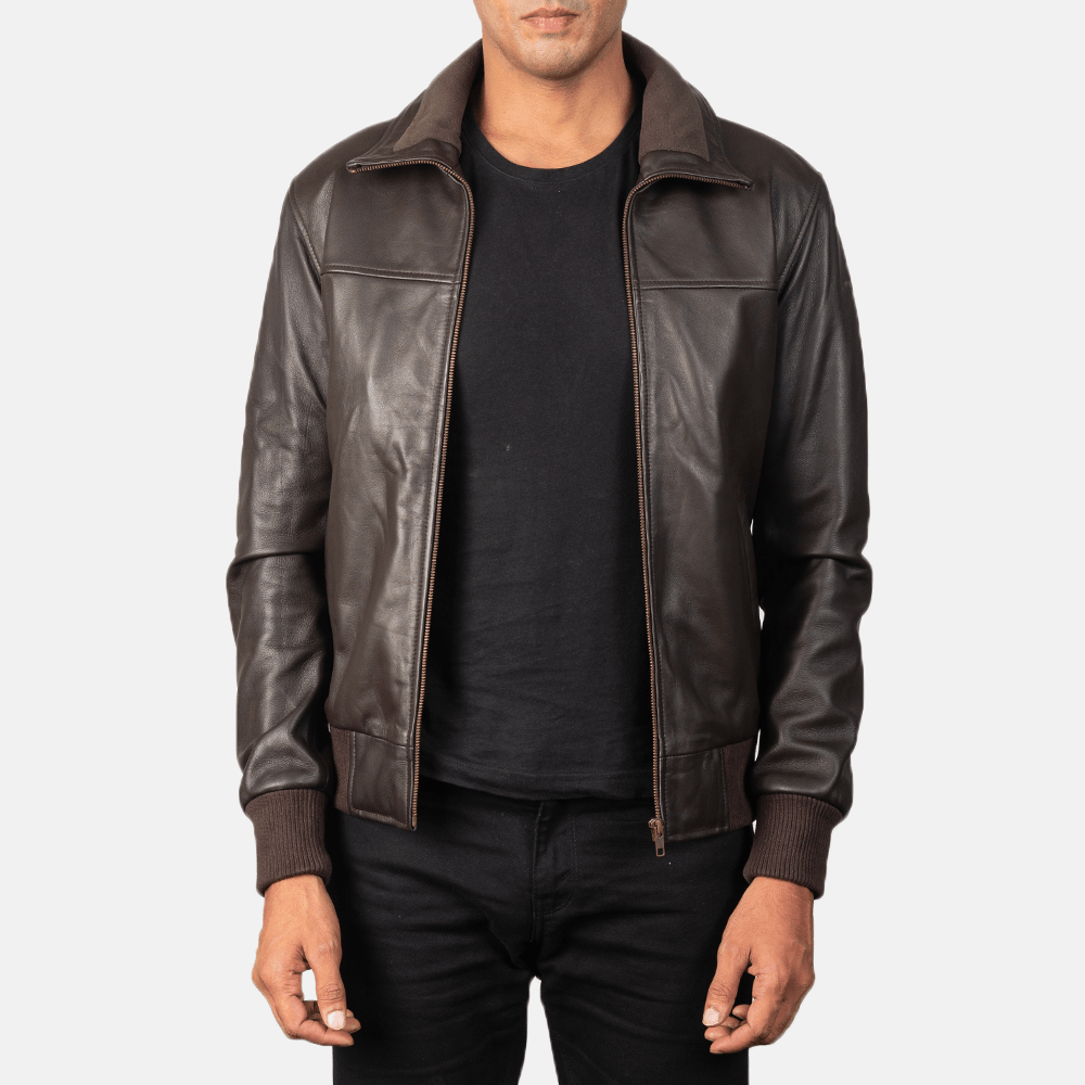 Retro Revival — Best Air Rolf Brown Leather Bomber