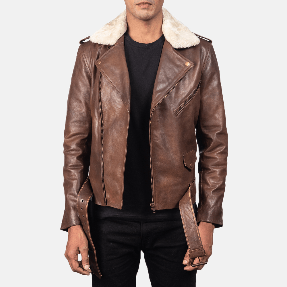 Furton Brown Biker Jacket Tough by Nature