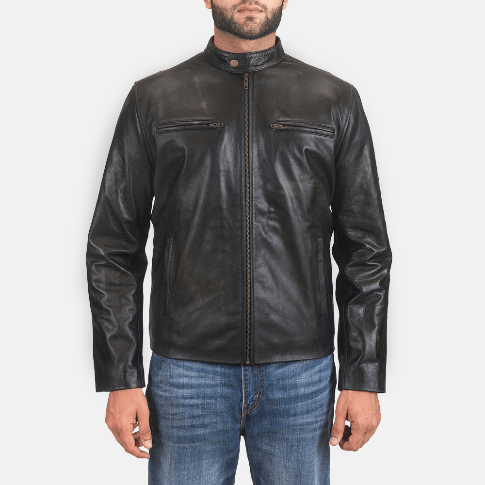 Worn to Perfection—Rustic Black Best Biker Jacket