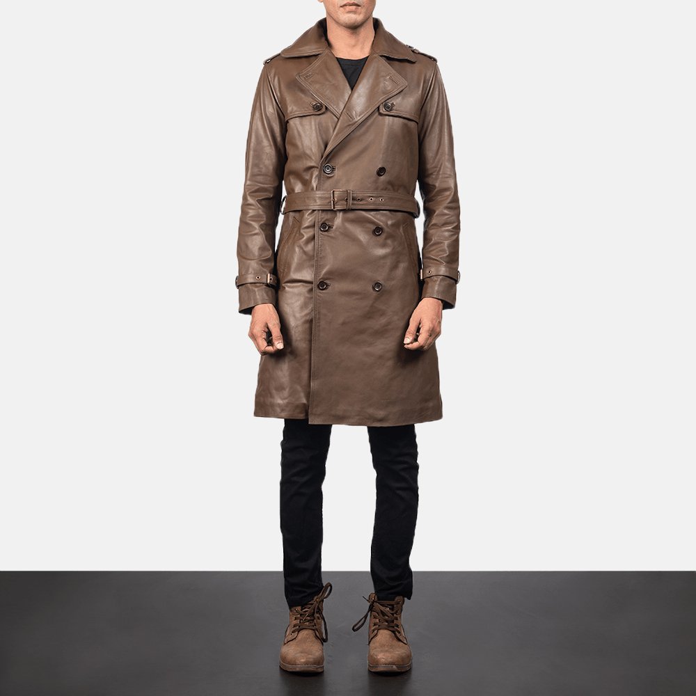 Unrivaled Quality, Timeless Style—The Royson Brown Leather Duster