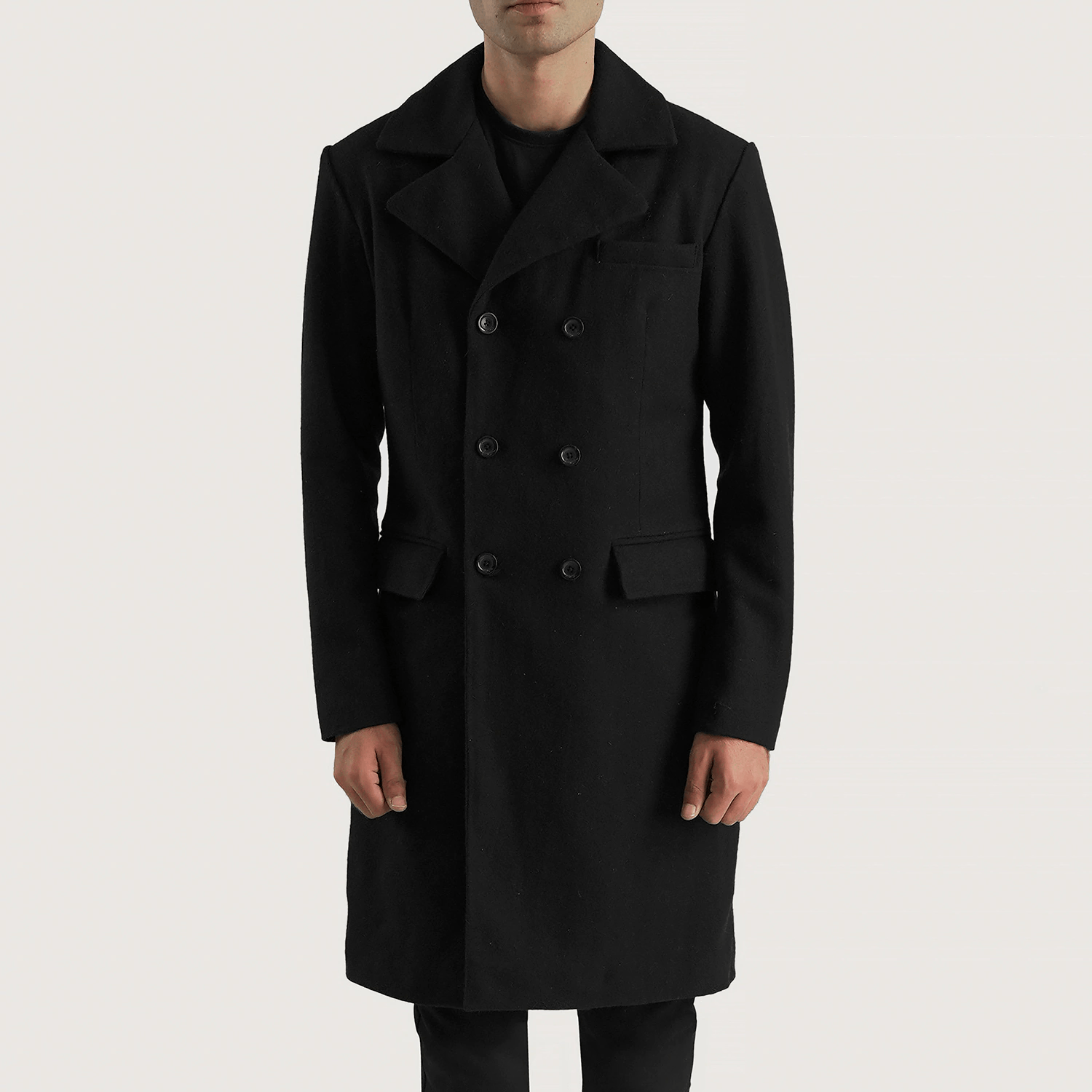 Master the Art of Elegance with the Claud Black Best Wool Coat