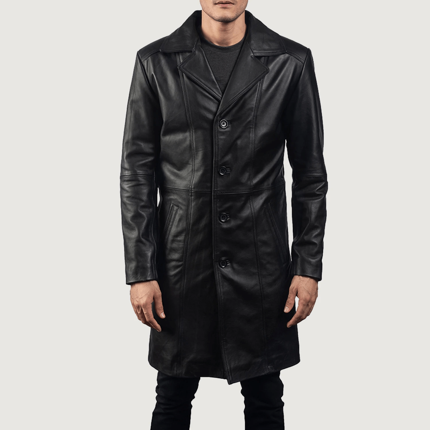 Step into Iconic Style with the Don Long Black Best Leather Trench