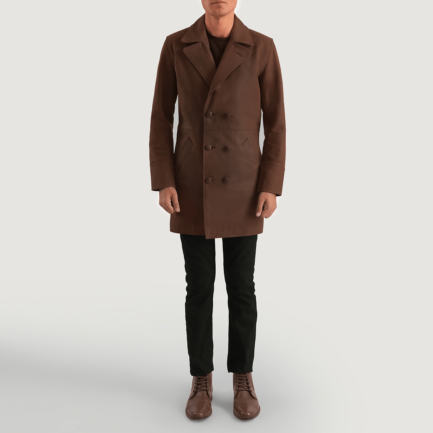 Embrace Distinction with the Best Half-Life Brown Leather Coat 