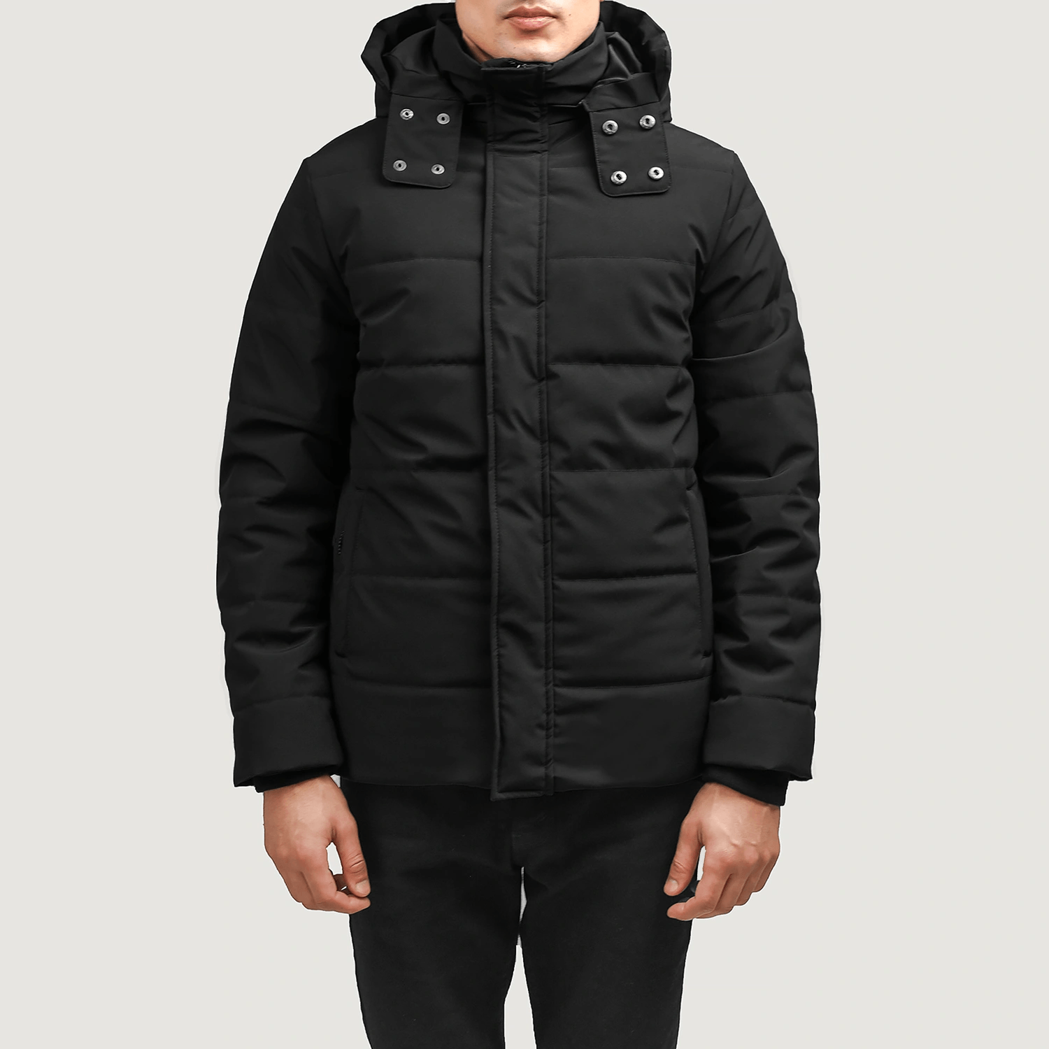 Exton Black Insulated Winter Jacket