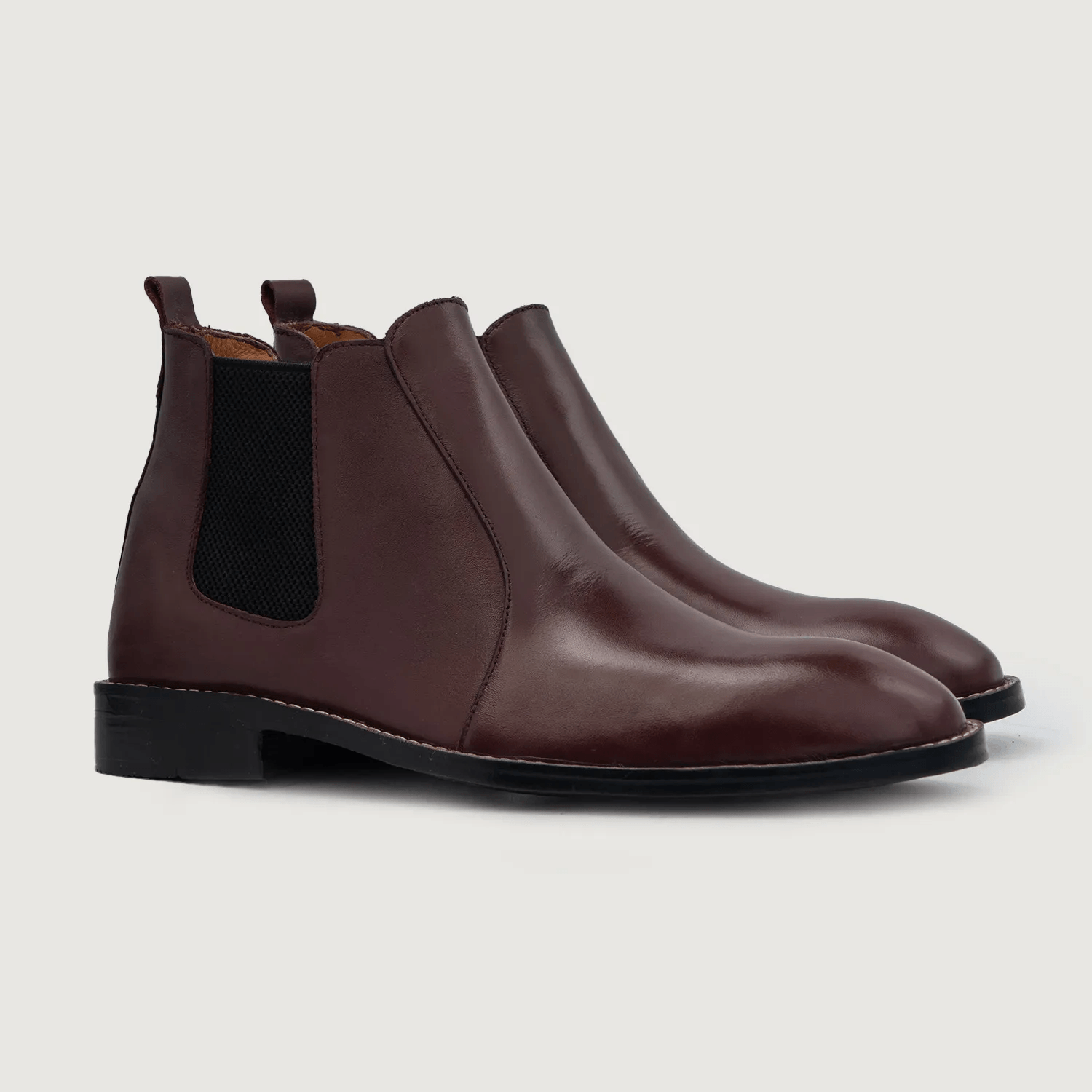 Clarkson Chelsea Maroon Leather Boots