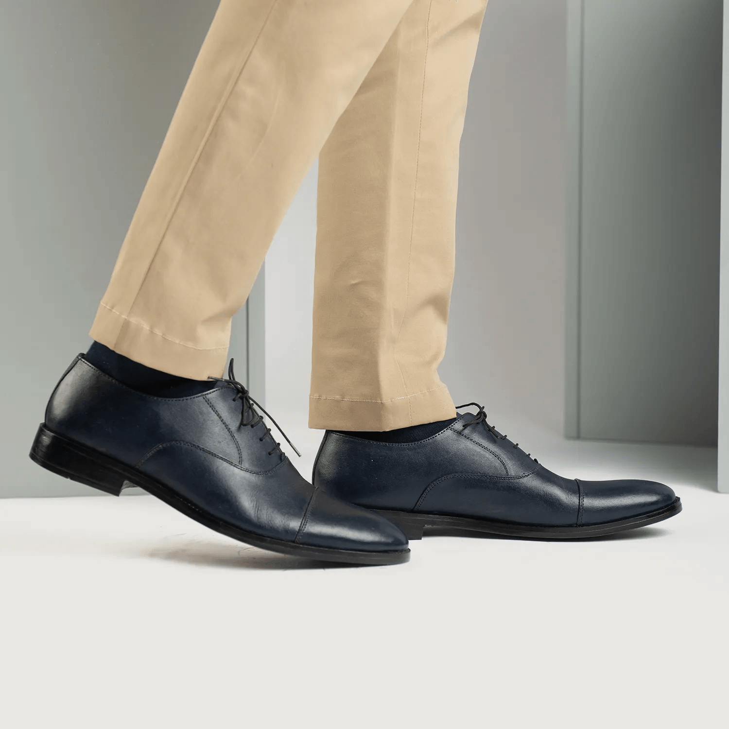 Professor Oxford's Midnight Blue Leather Shoes