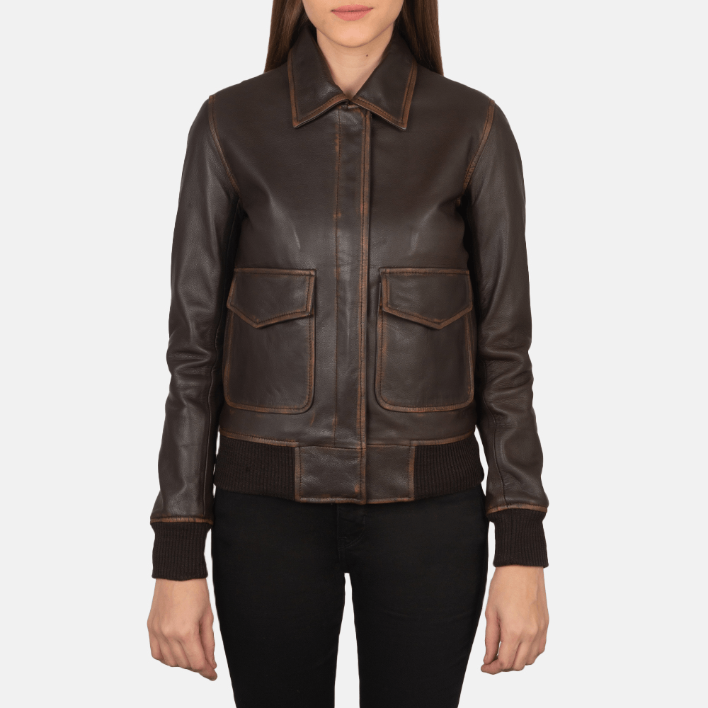 Refined, yet Rugged — Best Westa A2 Brown Leather Jacket For Women