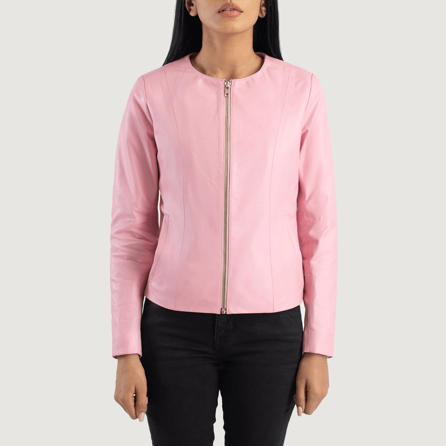 Elixir Pink Collarless — Best Leather Jacket