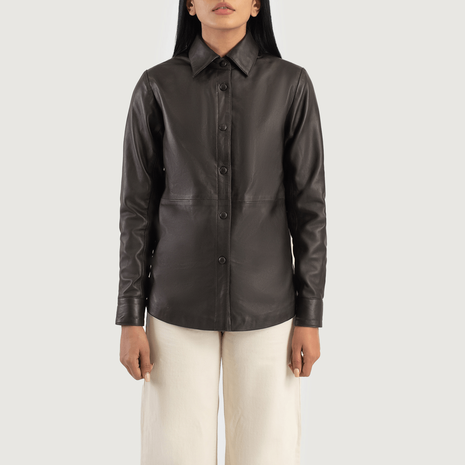 Best Leather Shirt For Women — Zenith Brown