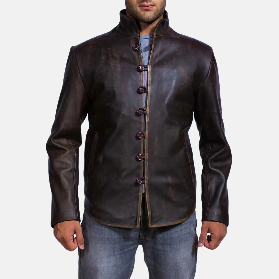 Drakeshire Best Brown Leather Jacket — The Rebellion