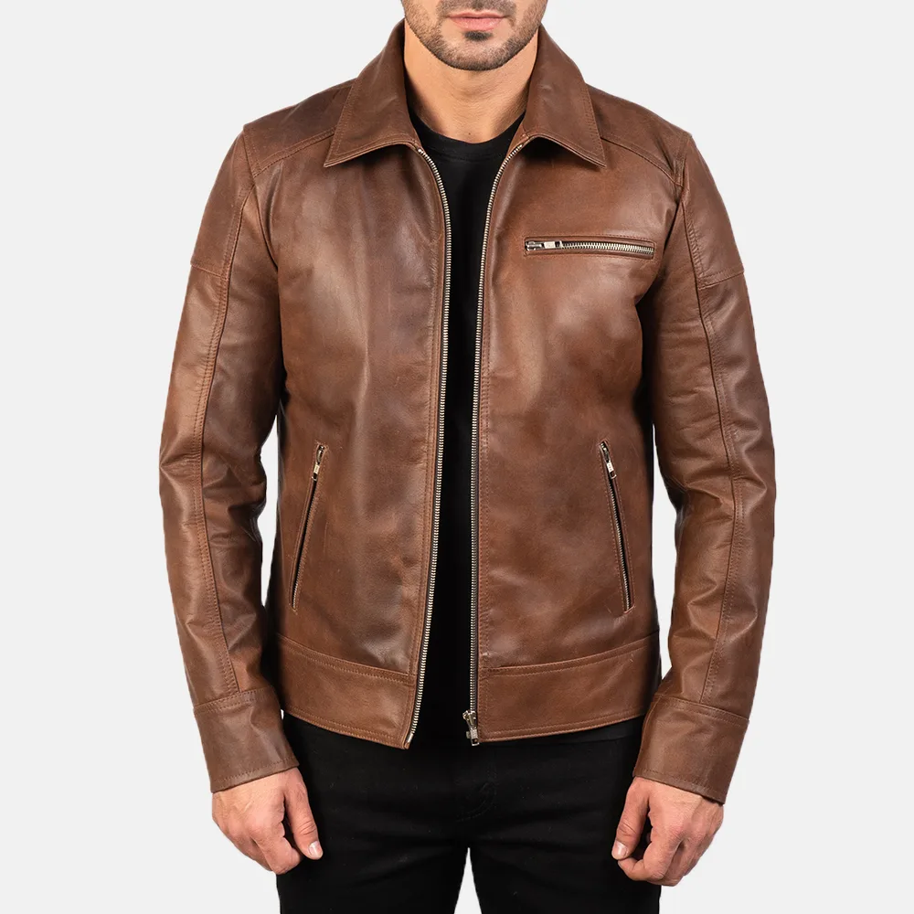 Refined Resilience with the Best Lavendard Brown Biker Jacket