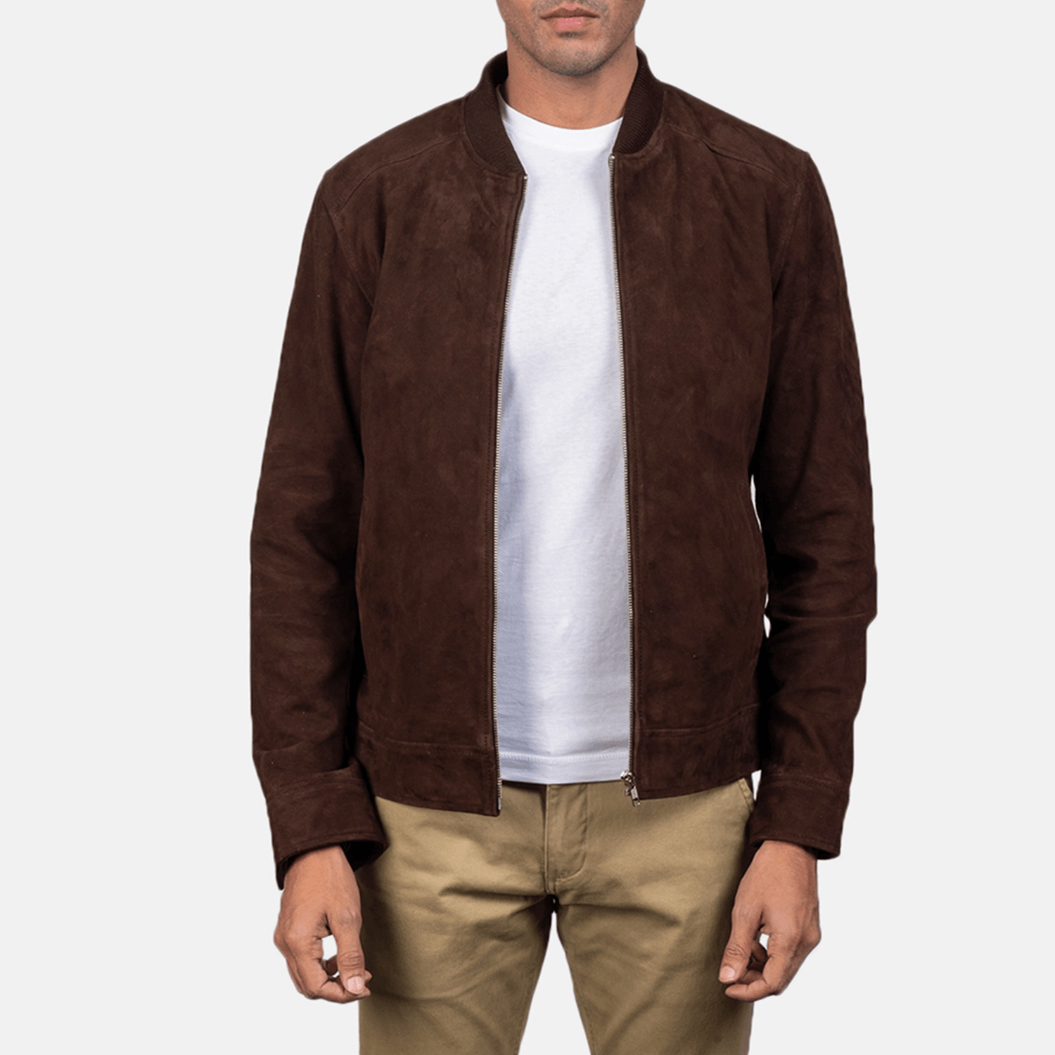 Men’s Suede Jacket Deals on Mocha Blain Bomber 