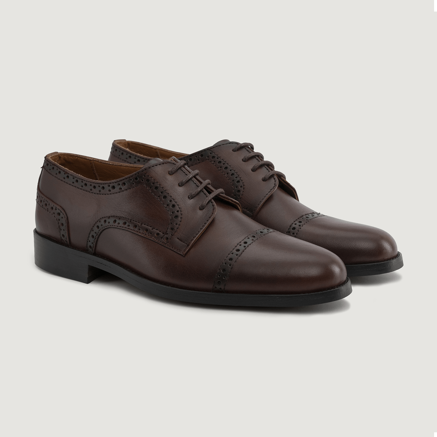 
Dirk Brogues Derby Brown Leather Shoes