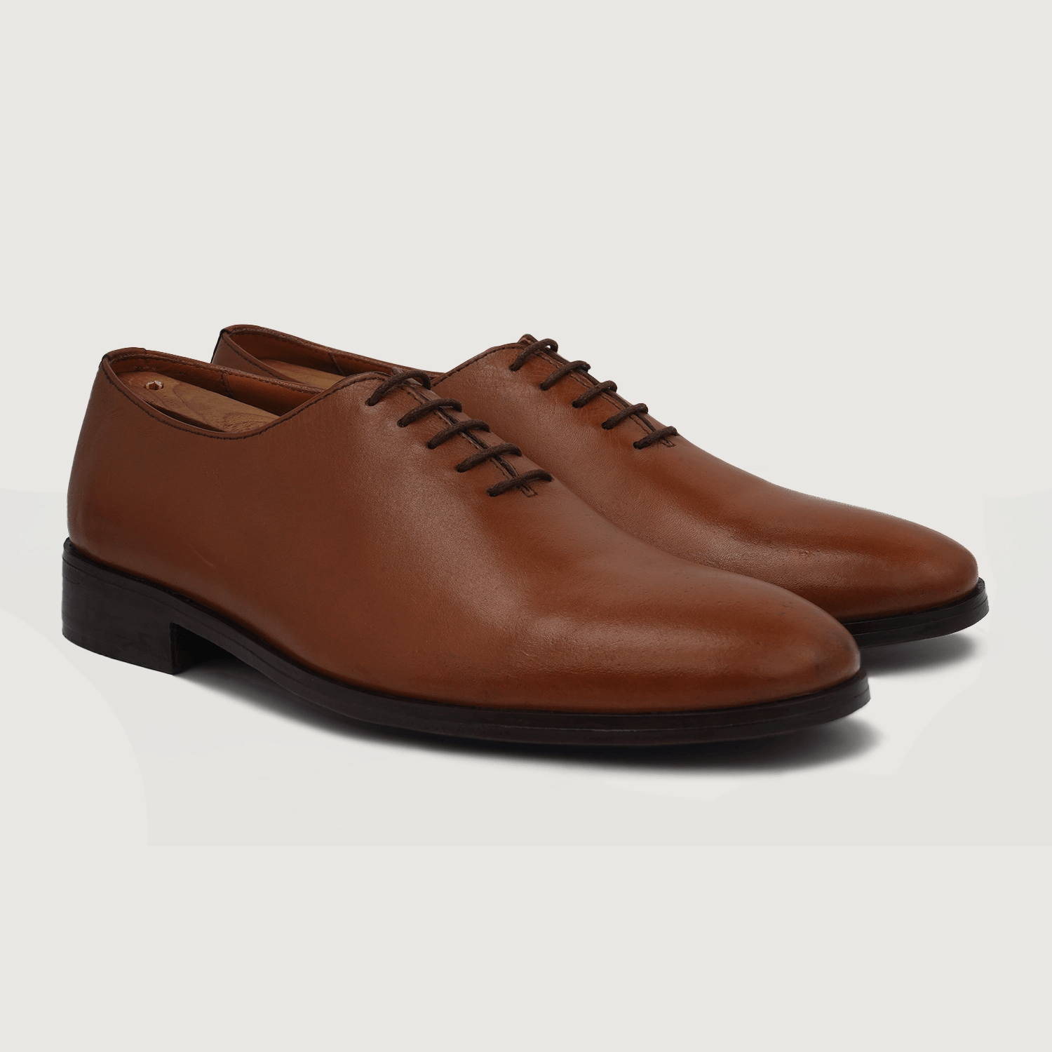 Director Wholecut Tan Leather Shoes