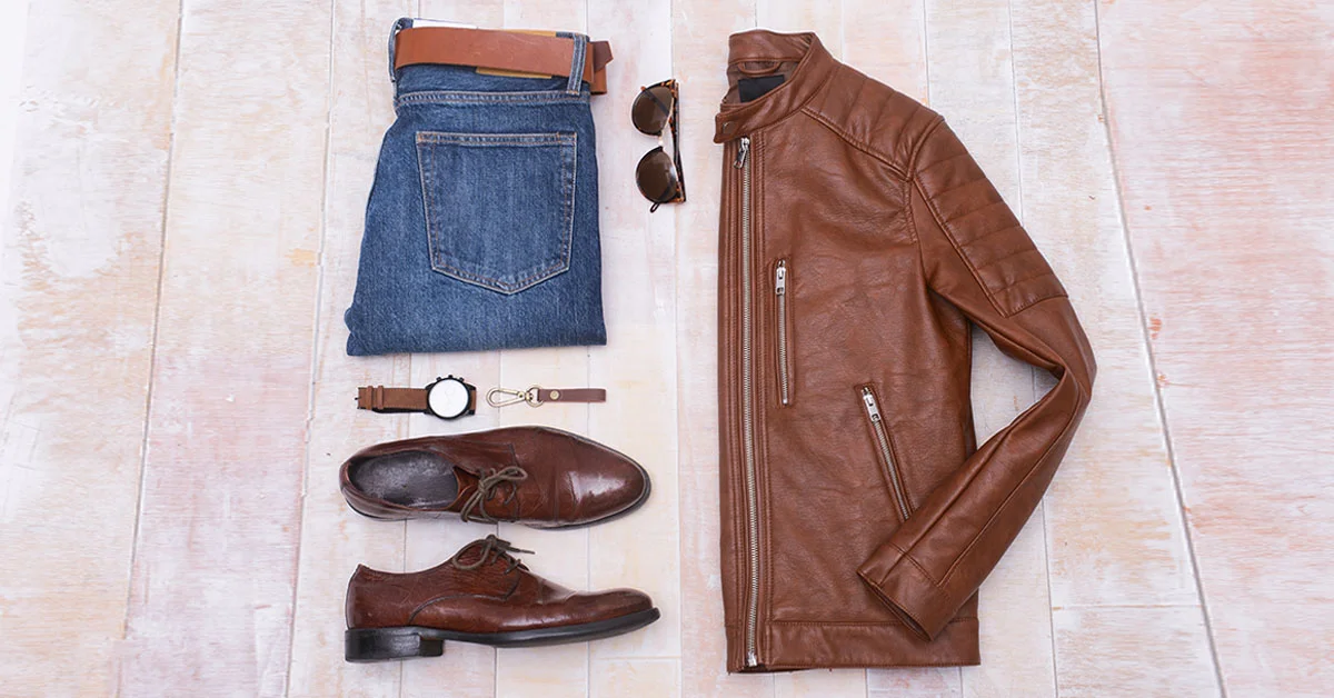 what to wear with a brown leather jacket